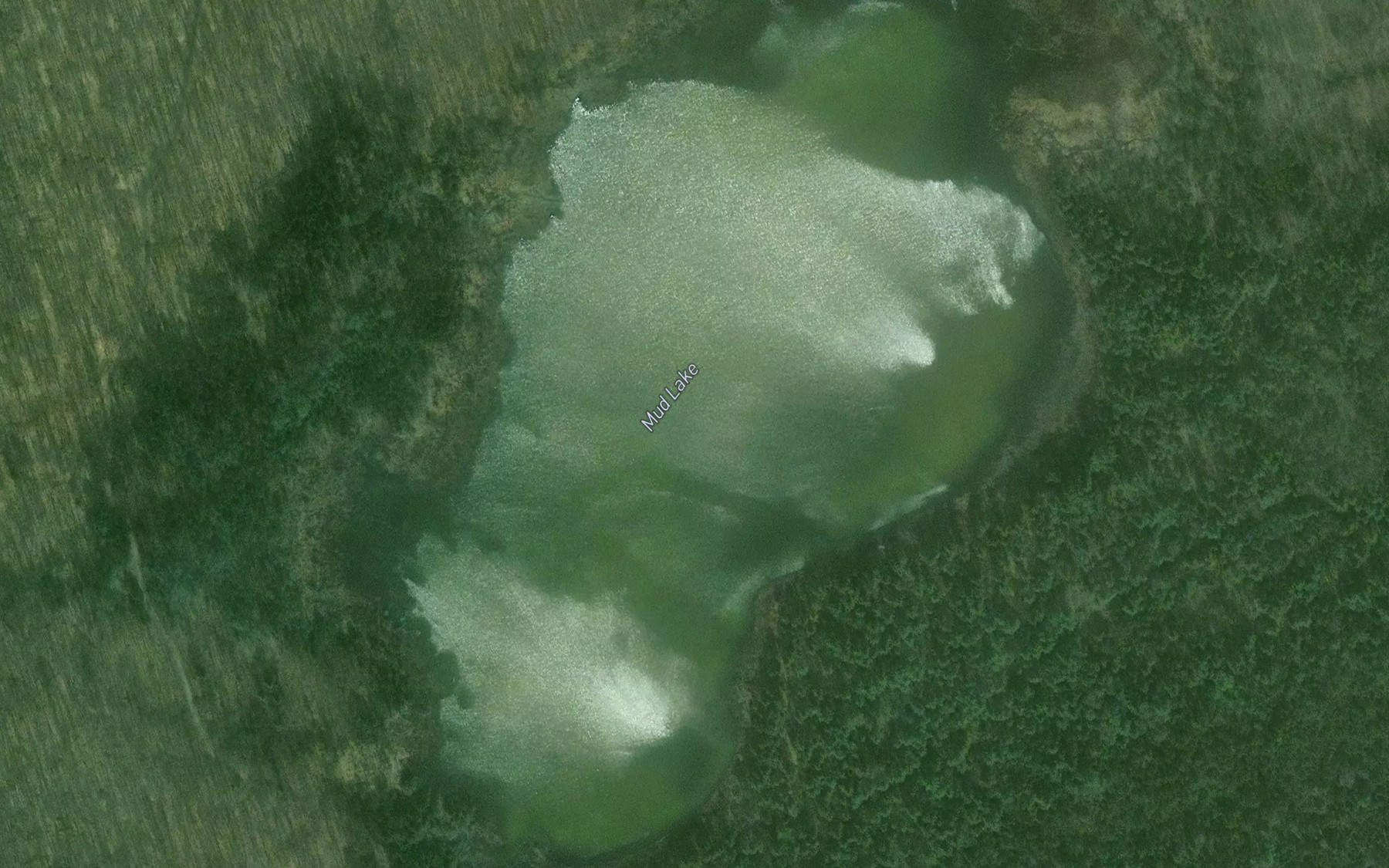 Satellite map of the Mud Lake