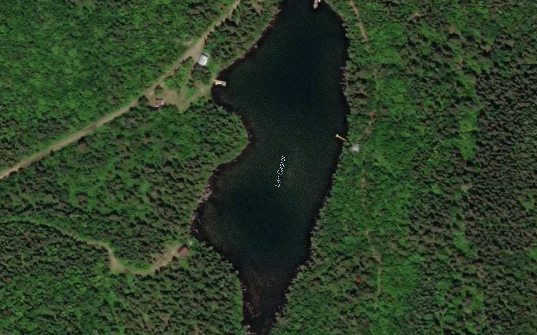 Satellite map of the Lac Castor