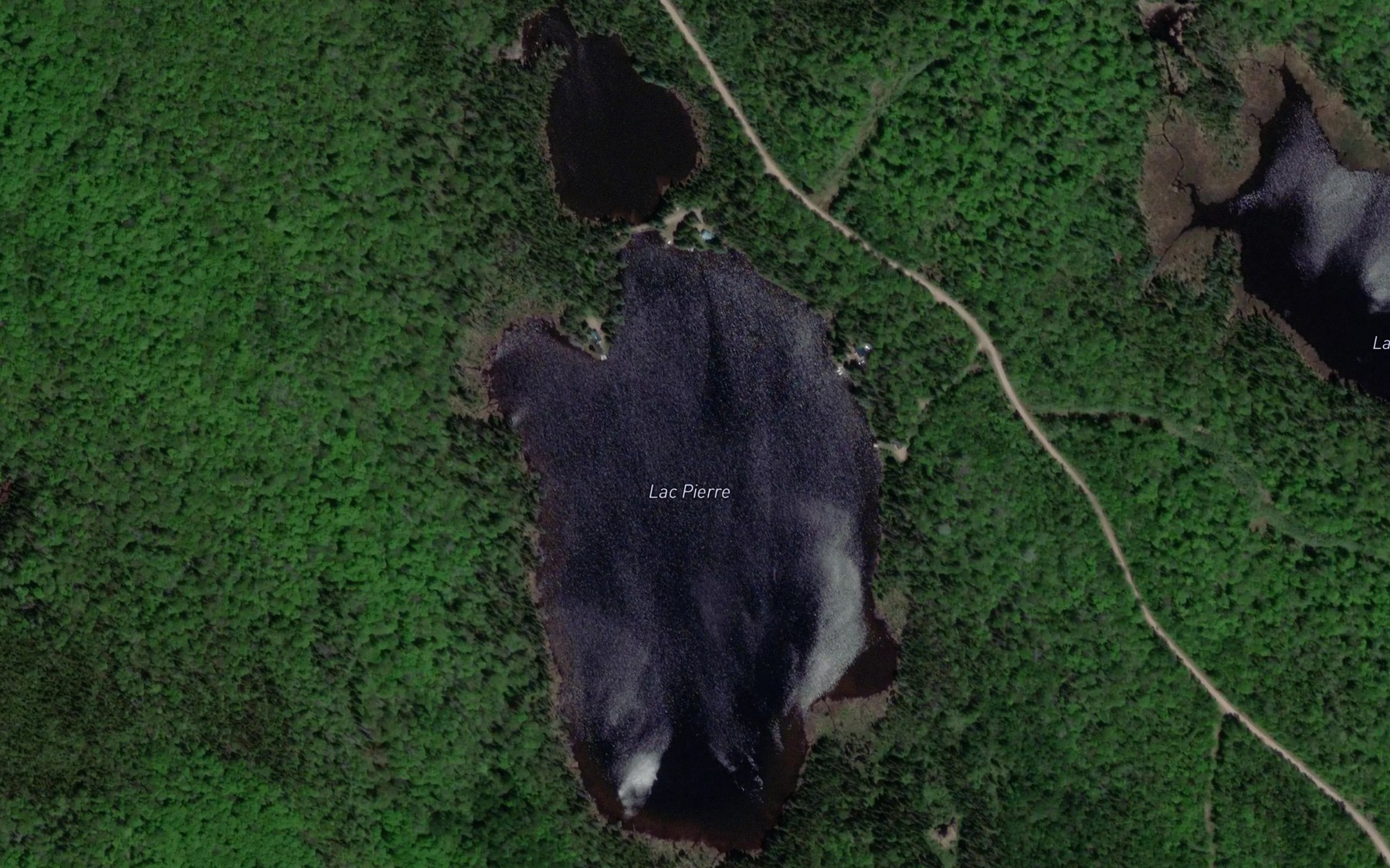 Satellite map of the Lac Pierre