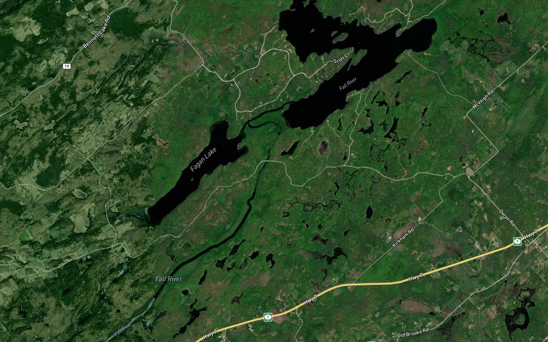 Satellite map of the Dorans Rapids