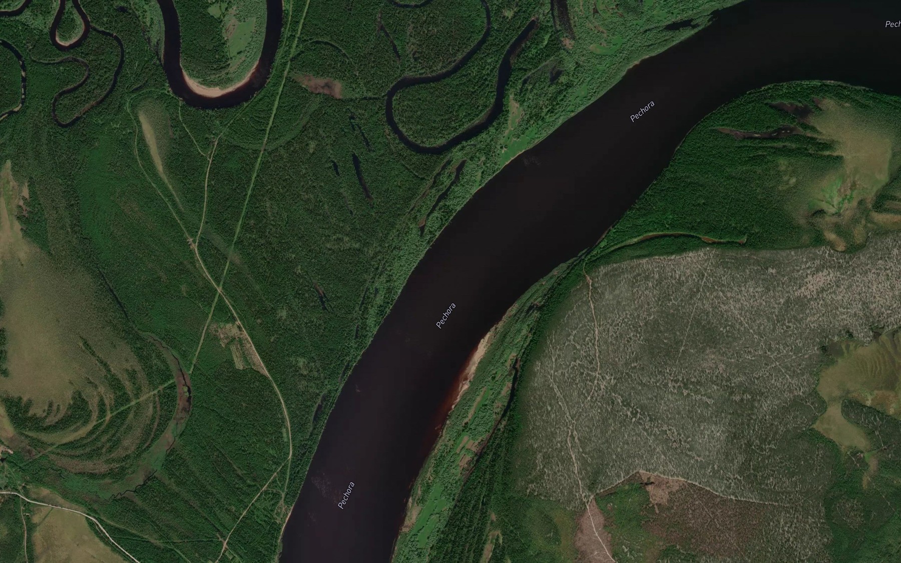 Satellite map of the Vel'