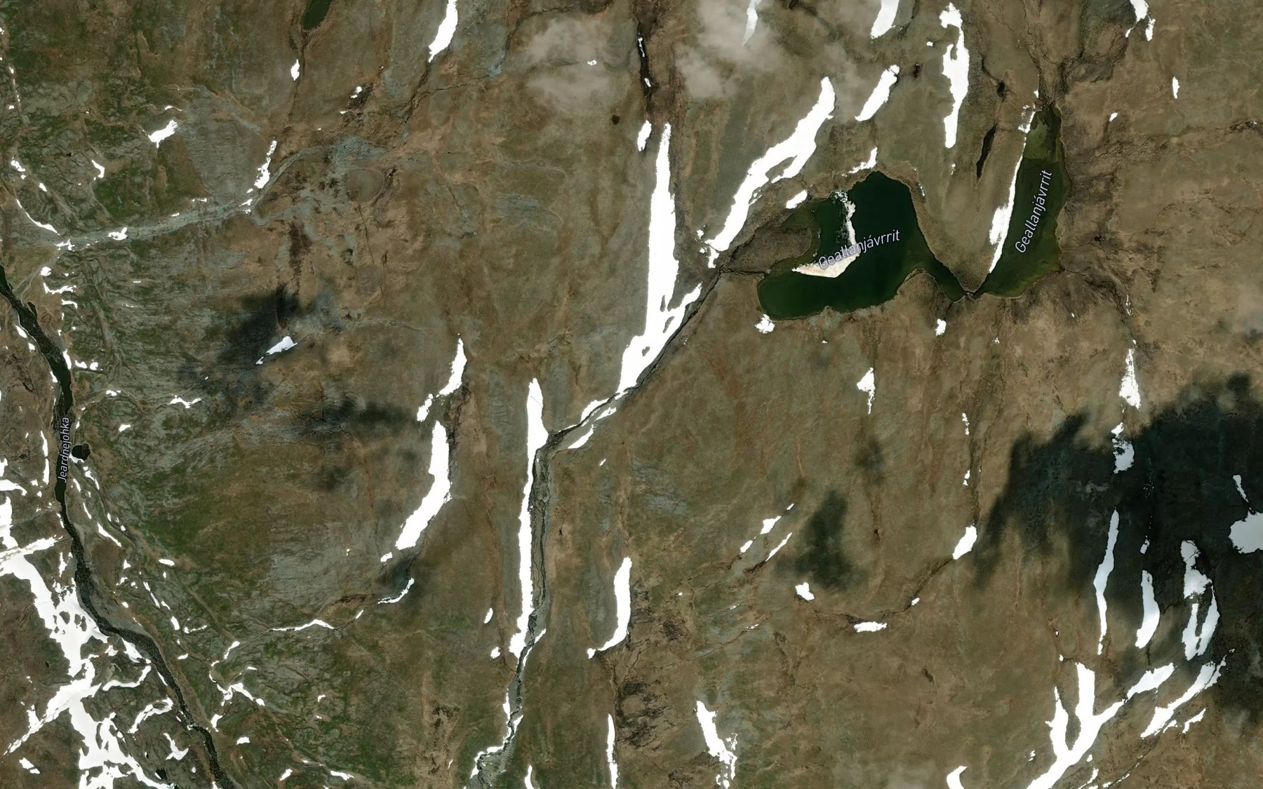 Satellite map of the Gaellanjakka