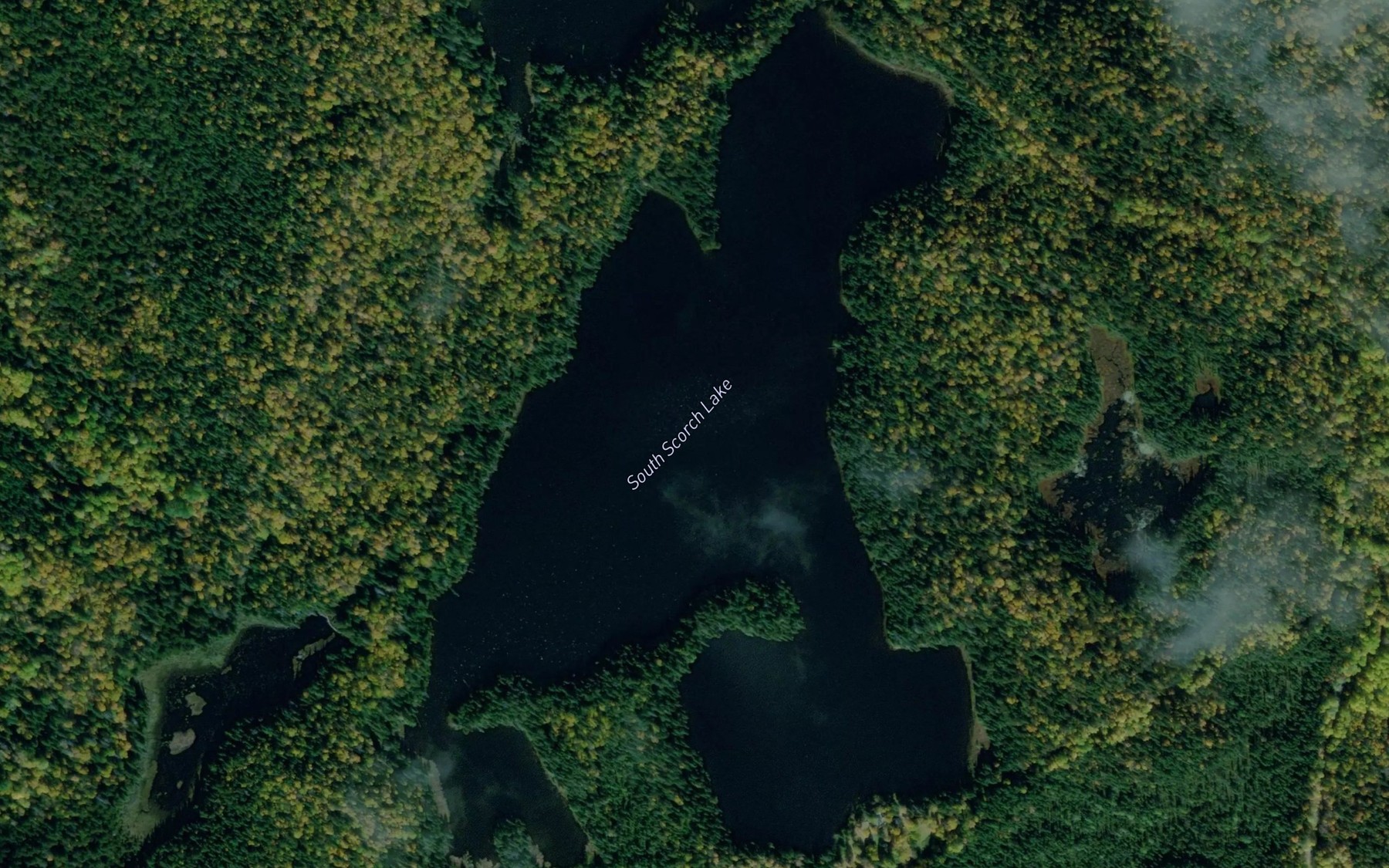 Satellite map of the South Scorch Lake
