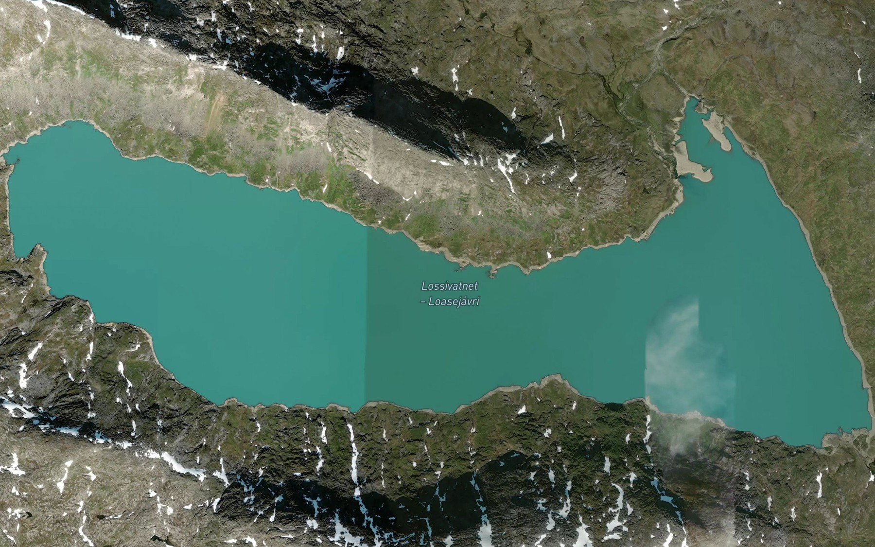 Satellite map of the Loasejavri
