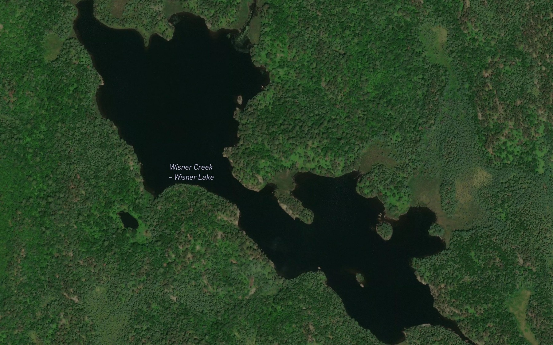 Satellite map of the Wisner Lake