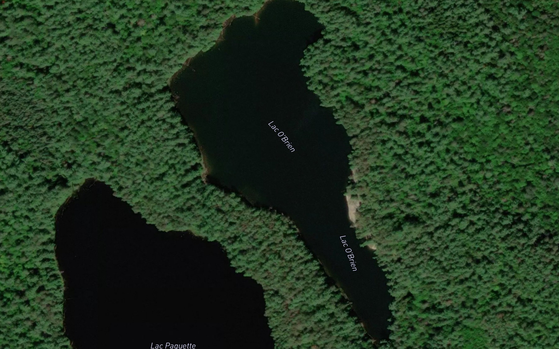 Satellite map of the Lac O'Brien