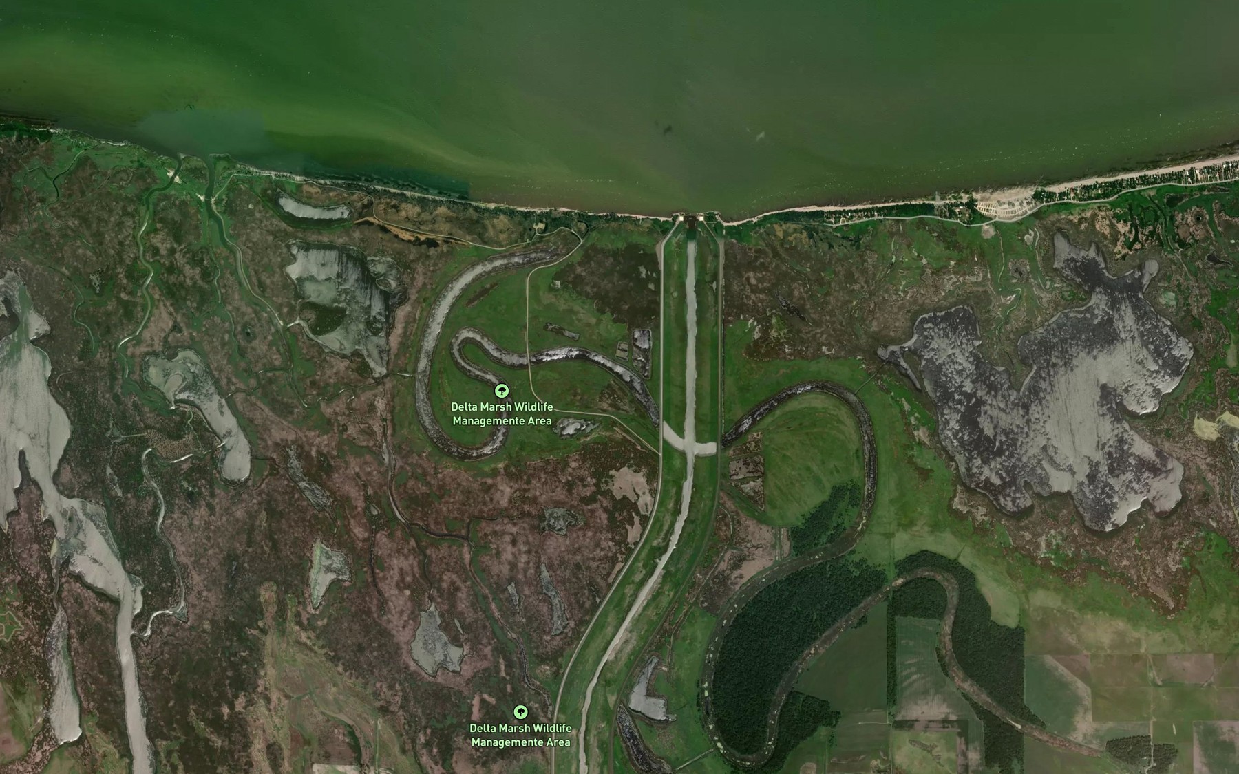 Satellite map of the Blind Channel