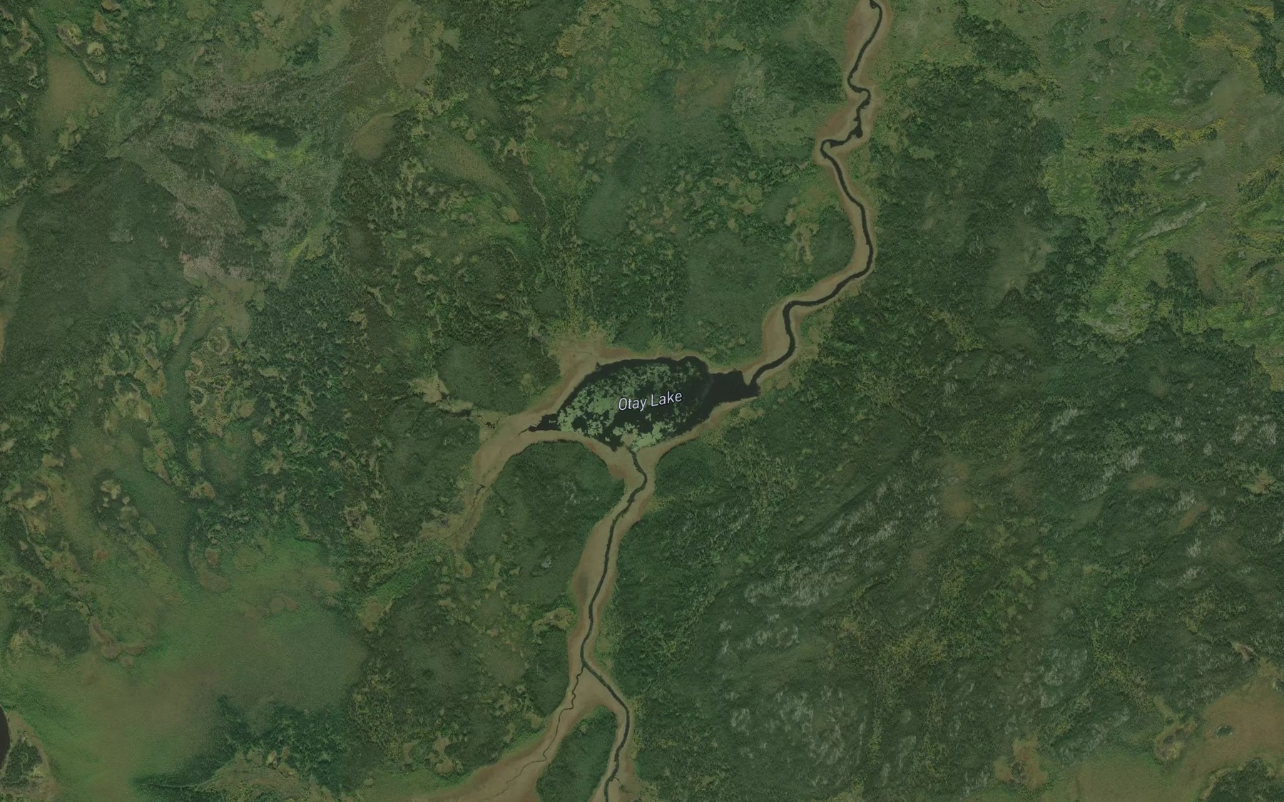 Satellite map of the Otay Lake