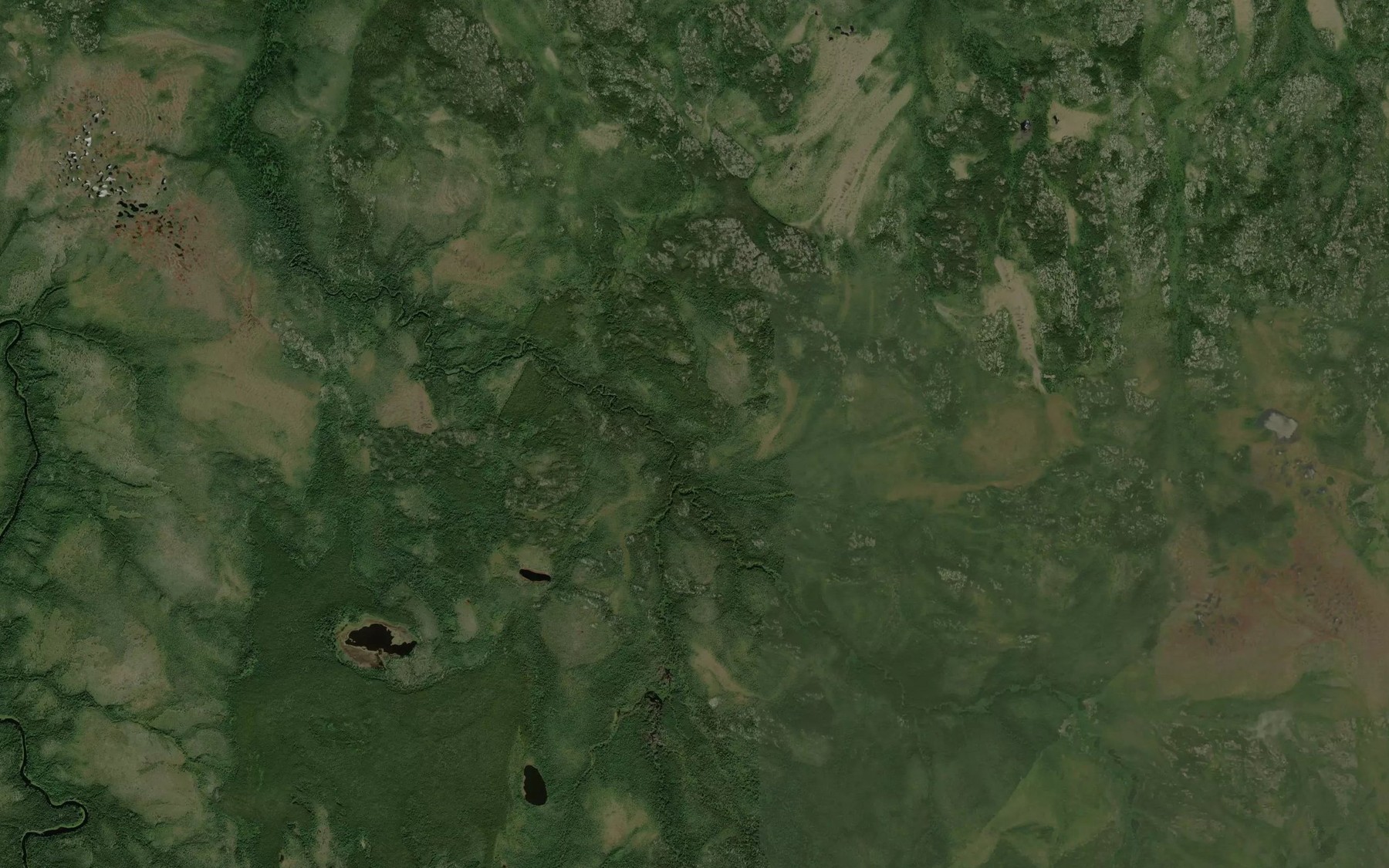 Satellite map of the Wisaskogamau Creek