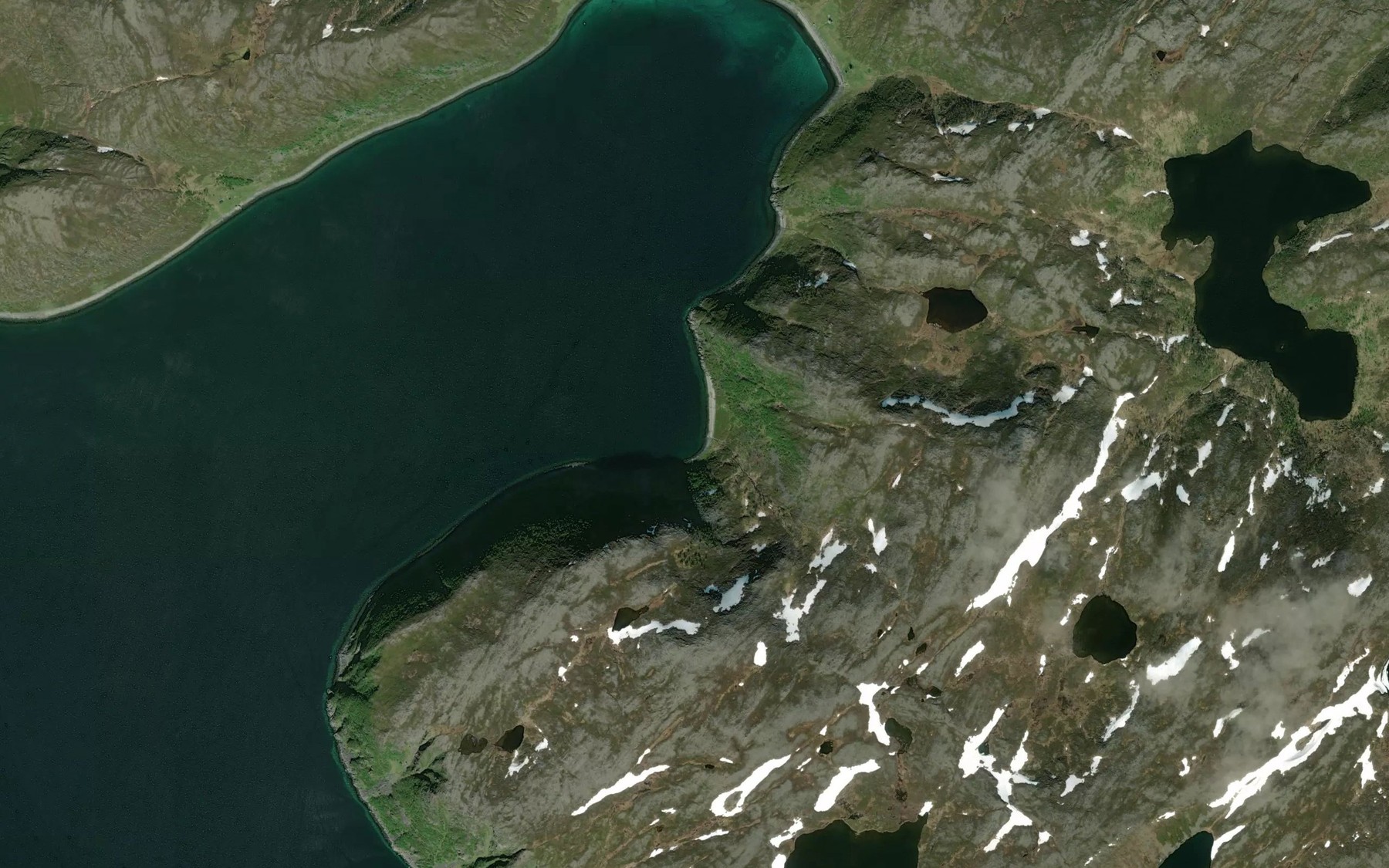 Satellite map of the Hestevika