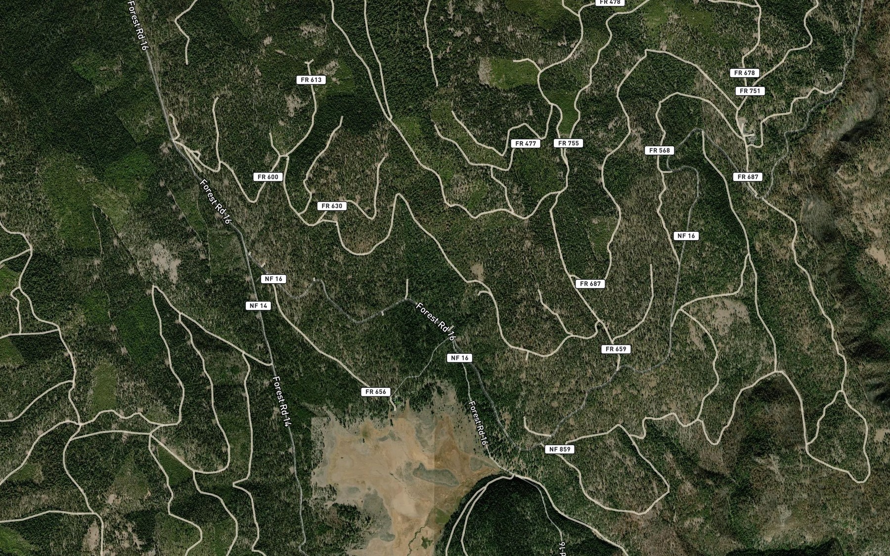 Satellite map of the Cruiser Spring