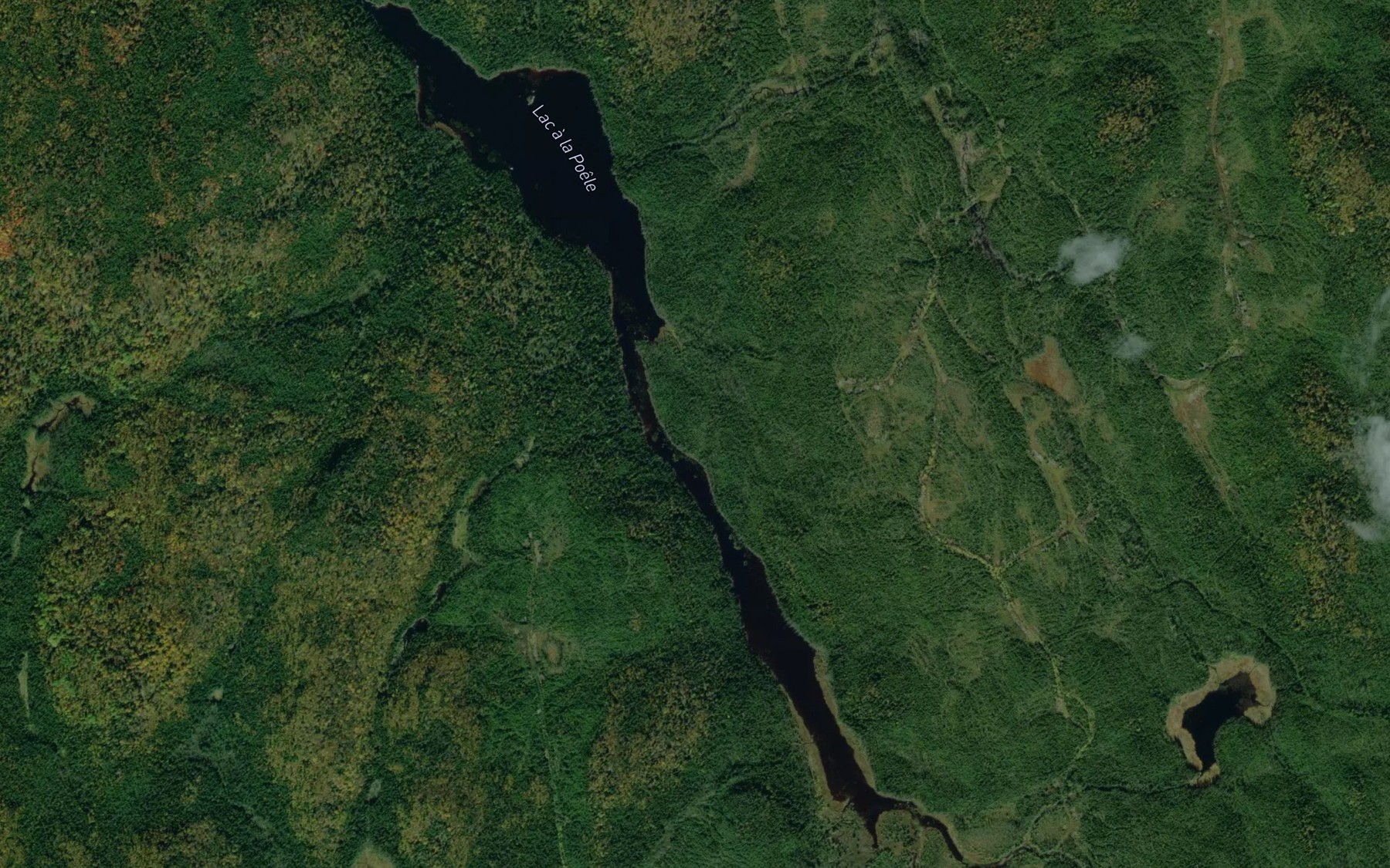 Satellite map of the Lac a la Poele