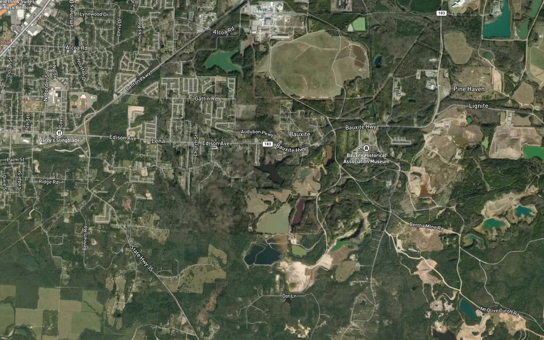 Satellite map of the Timber Lake