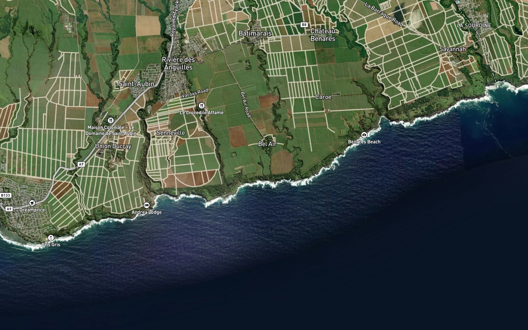 Satellite map of the River Dragon