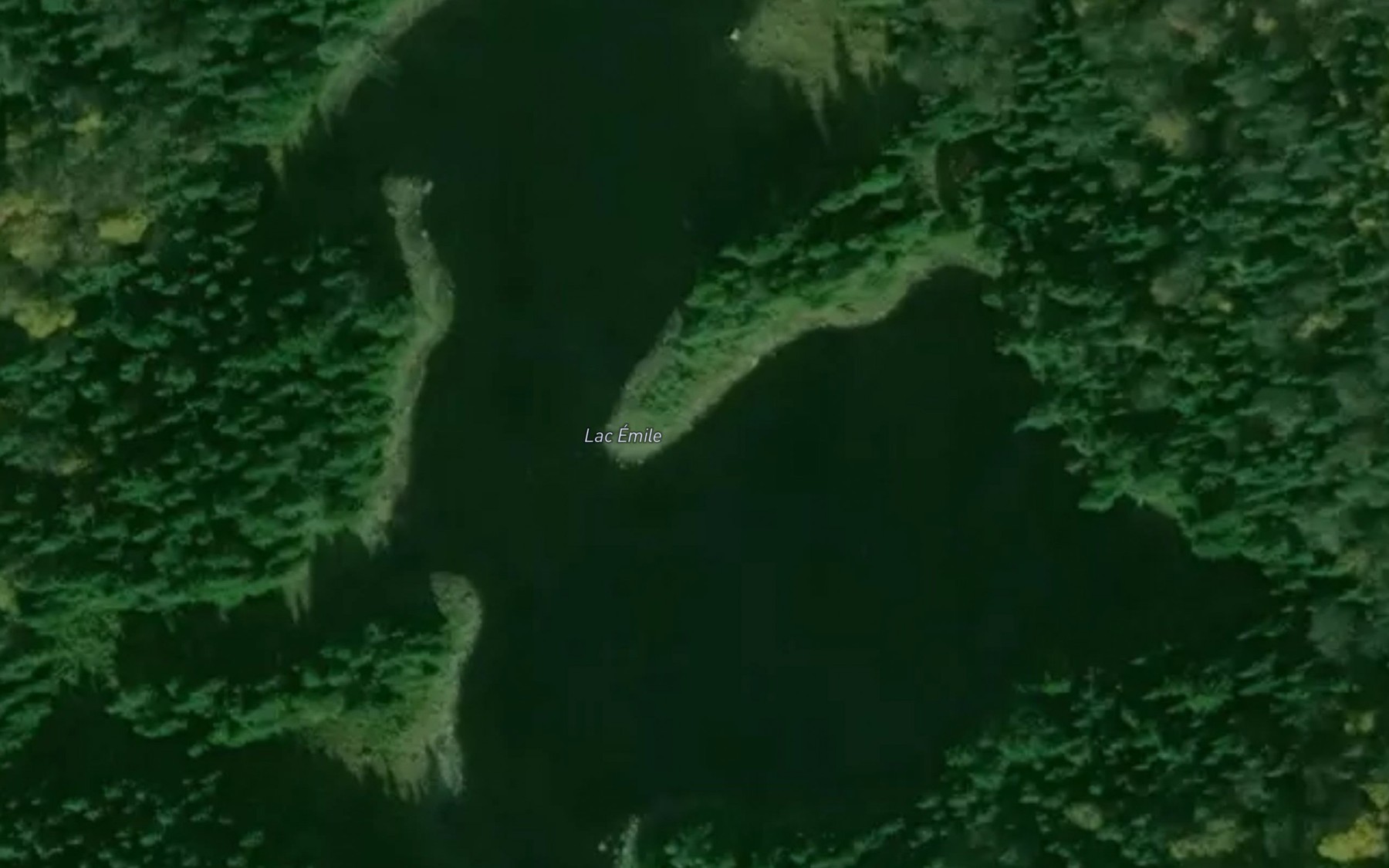 Satellite map of the Lac Emile