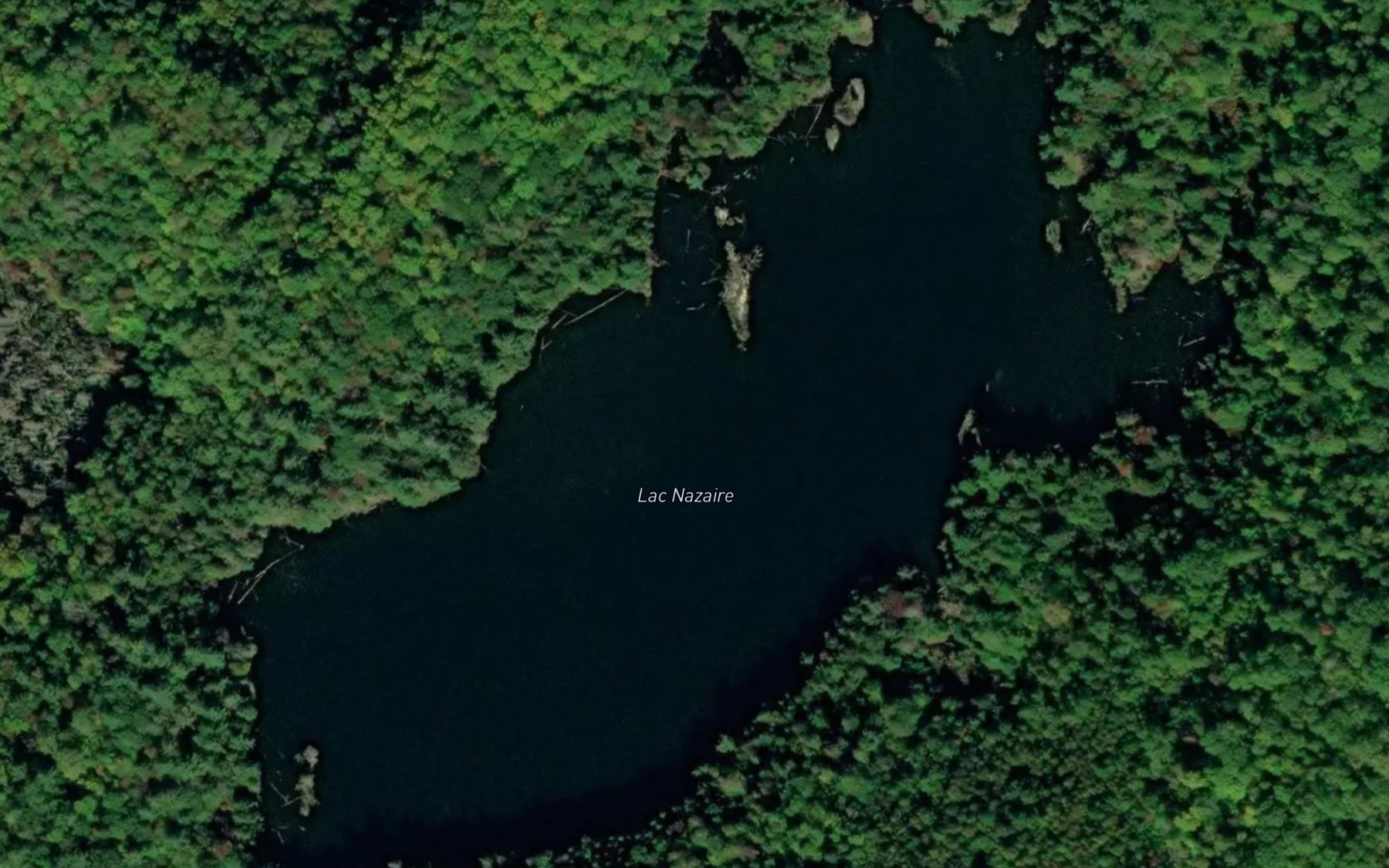 Satellite map of the Lac Nazaire