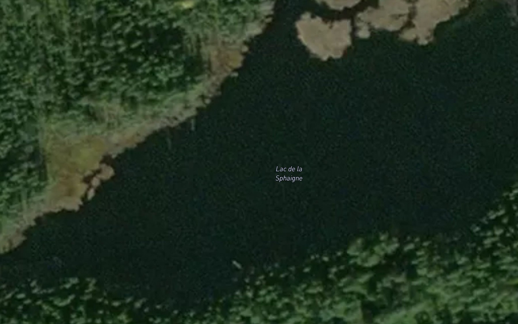 Satellite map of the Lac de la Sphaigne