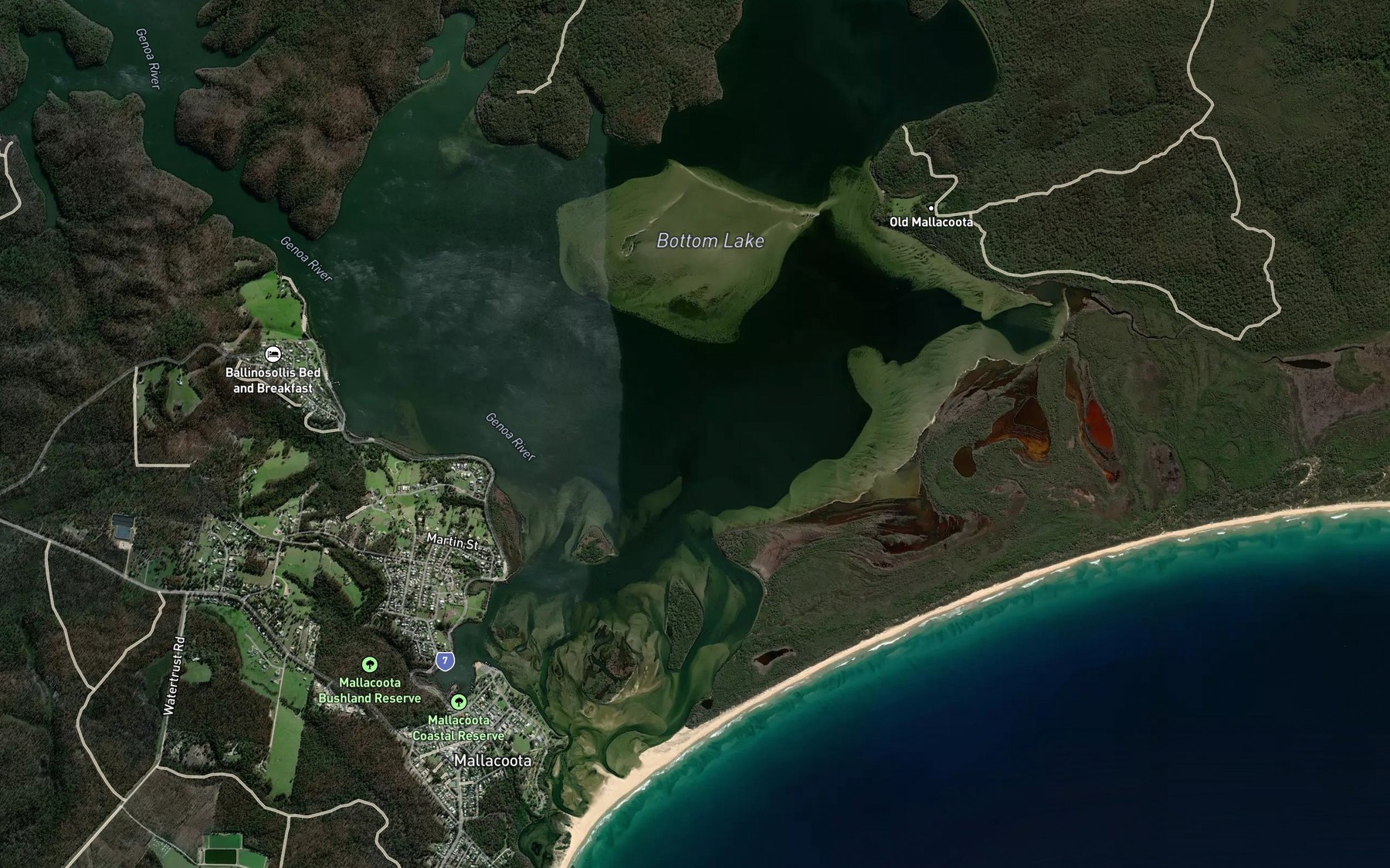 Satellite map of the John Bull Light