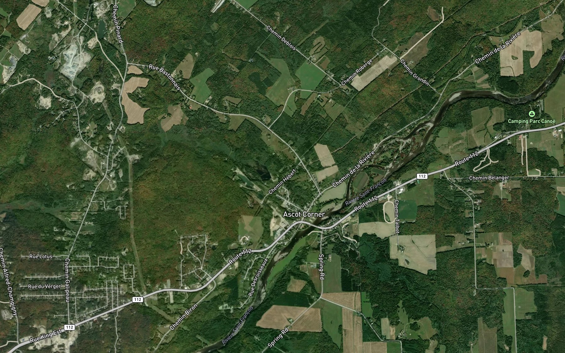Satellite map of the Cours d'eau Deblois