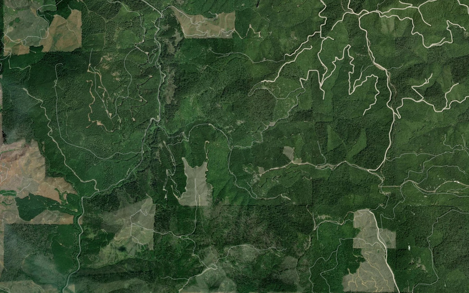 Satellite map of the Zag Creek