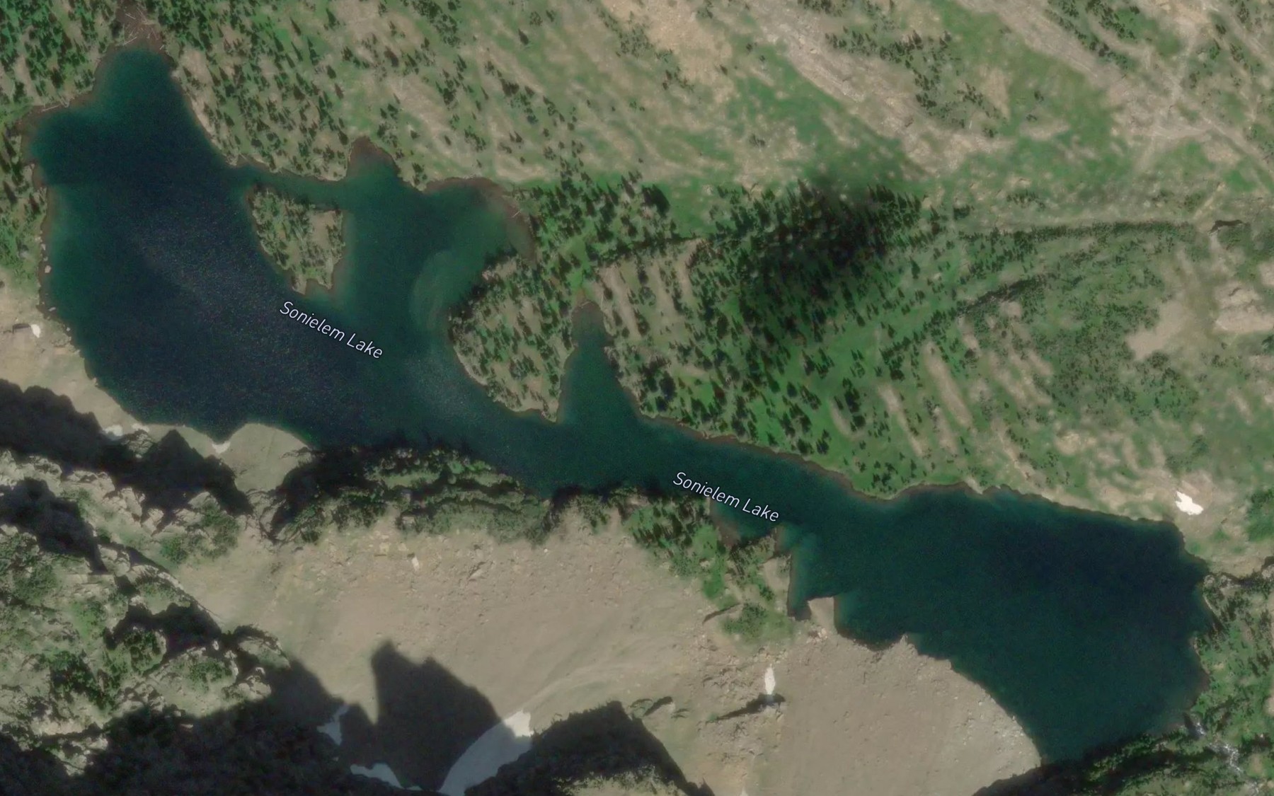 Satellite map of the Sonielem Lake
