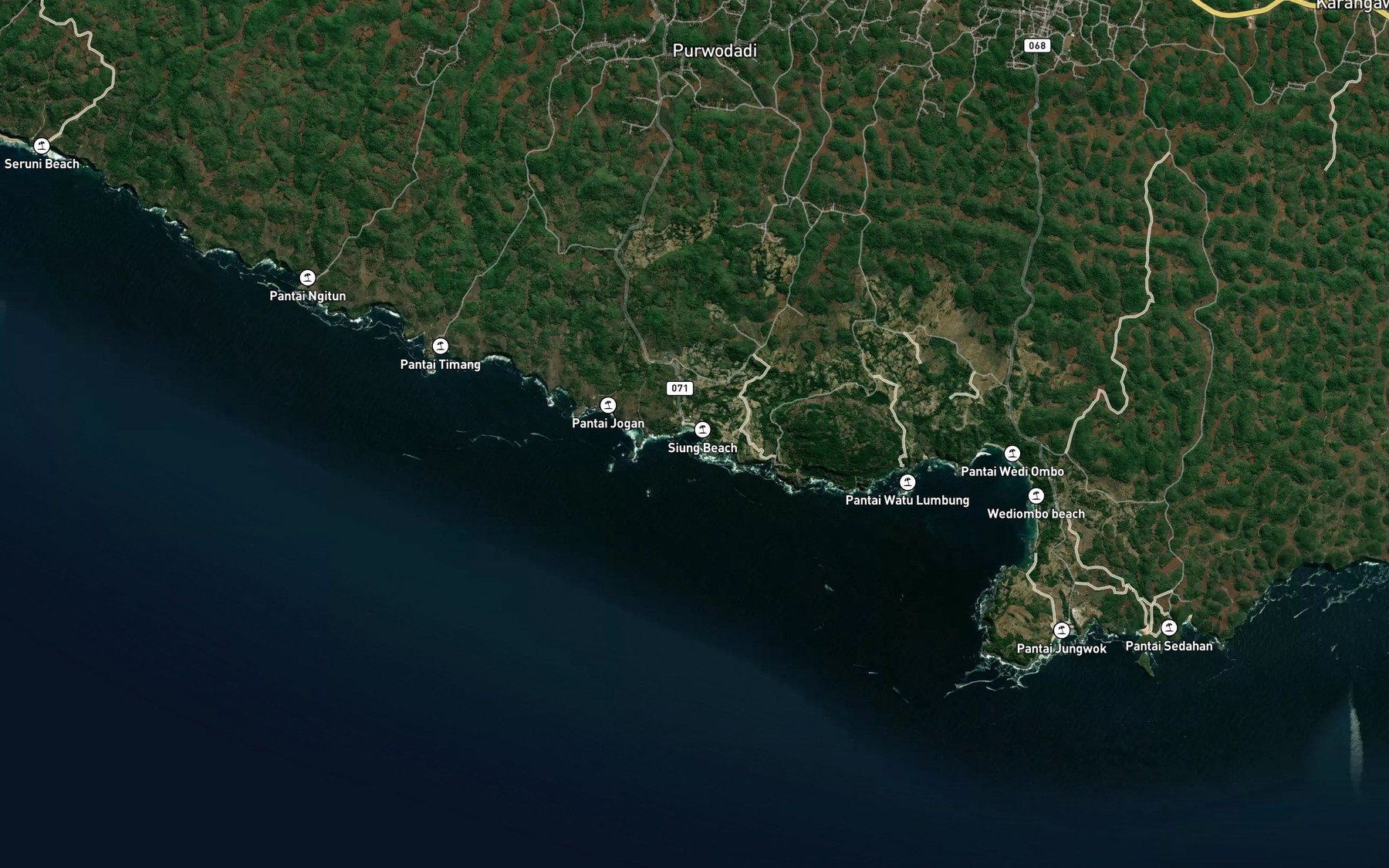 Satellite map of the Teluk Siung