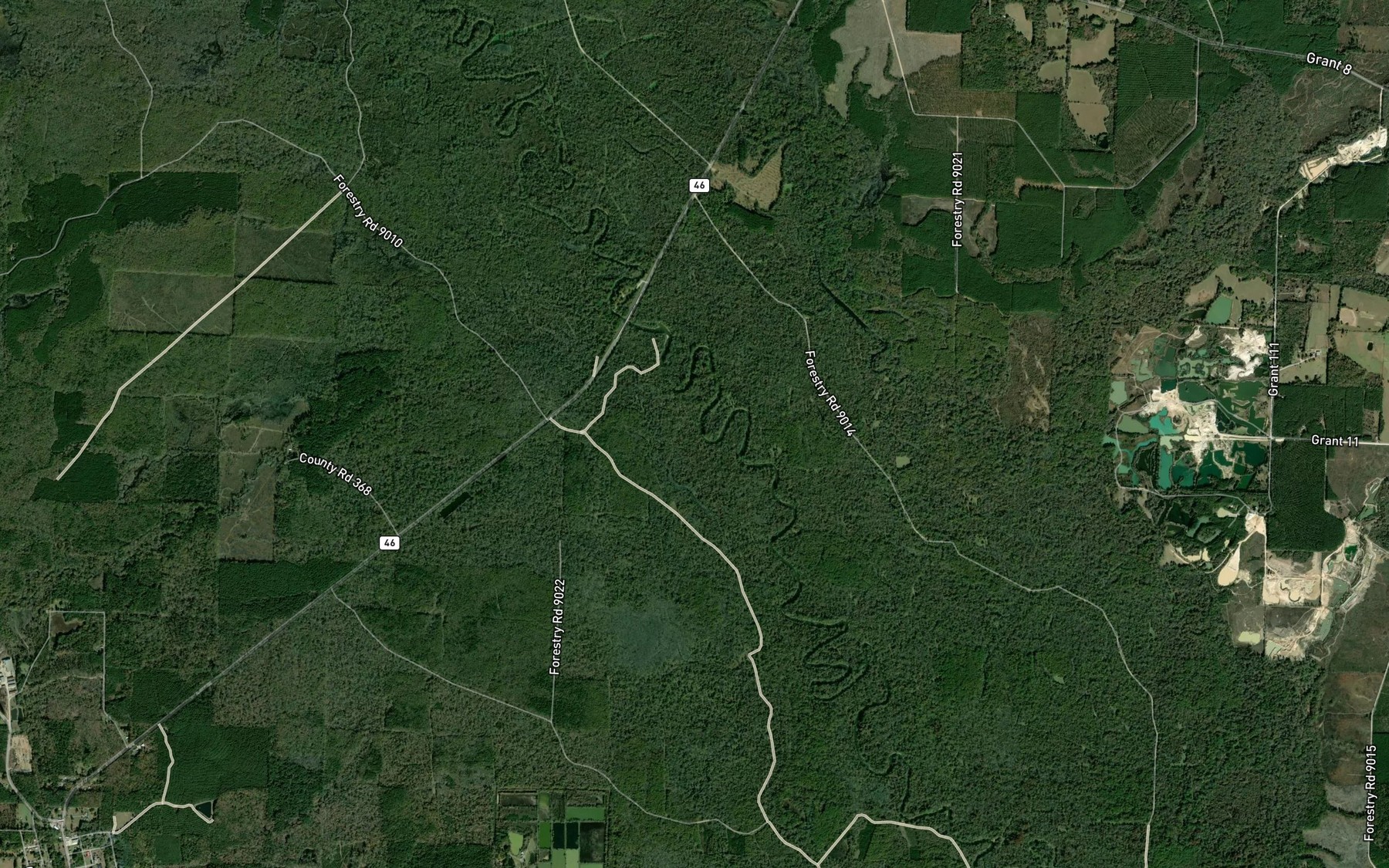 Satellite map of the Cox Creek