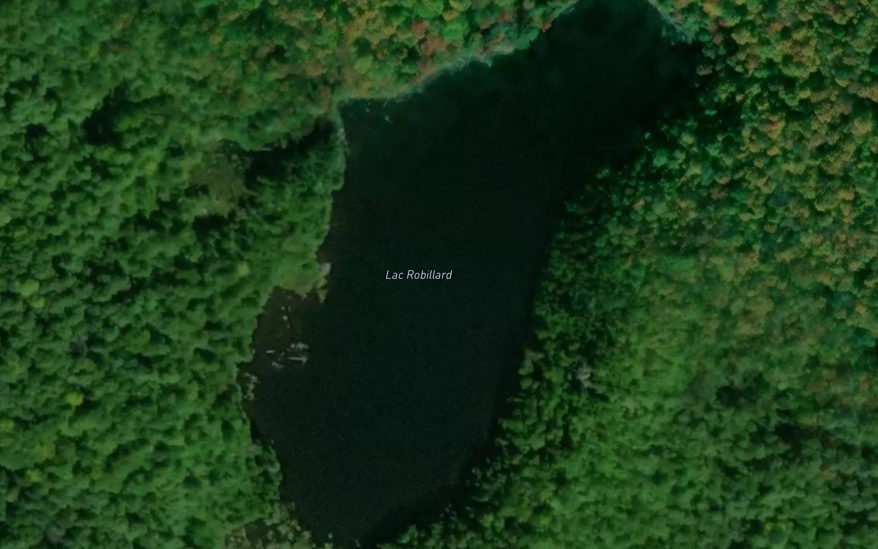 Satellite map of the Lac Robillard