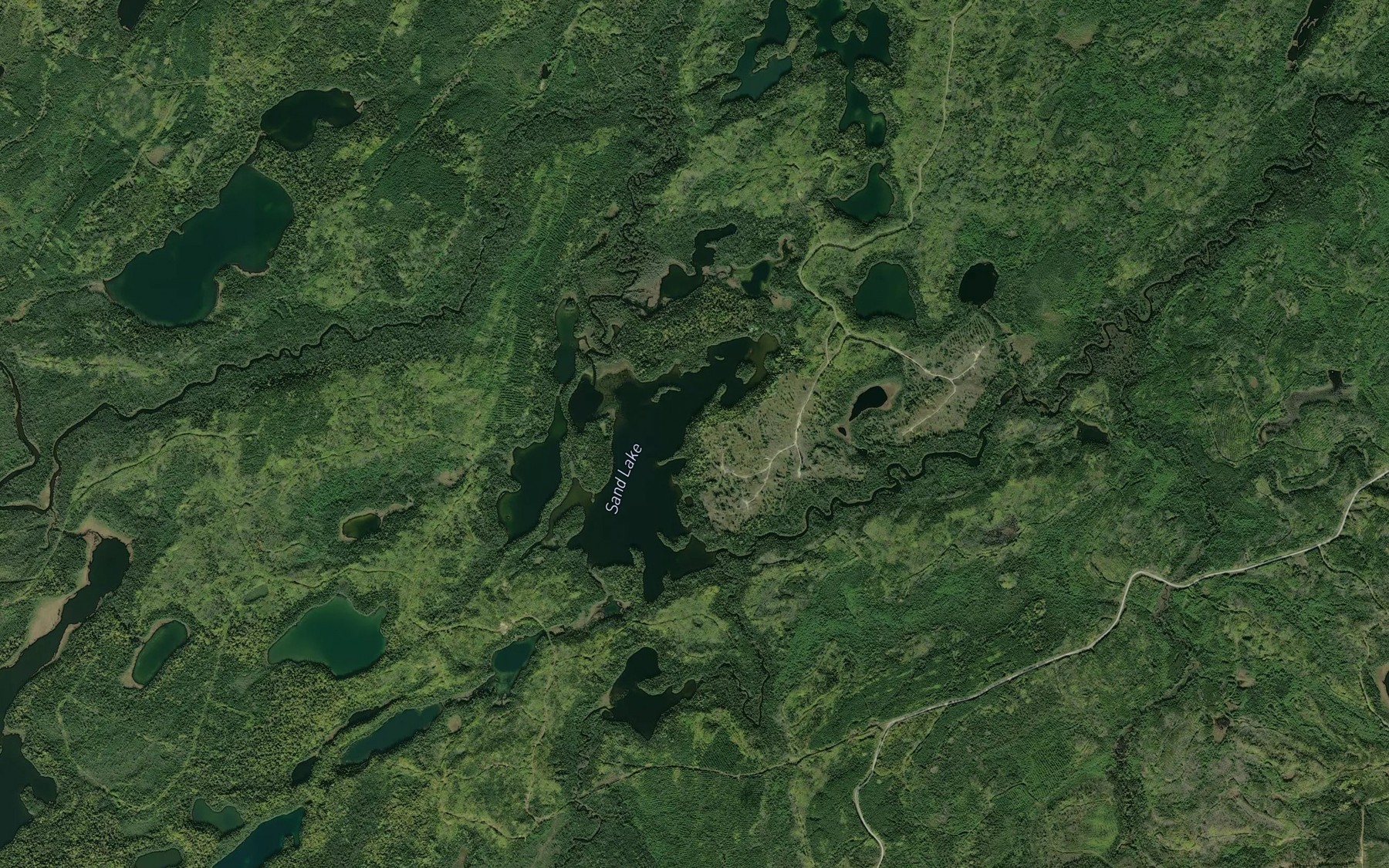 Satellite map of the White Owl Creek