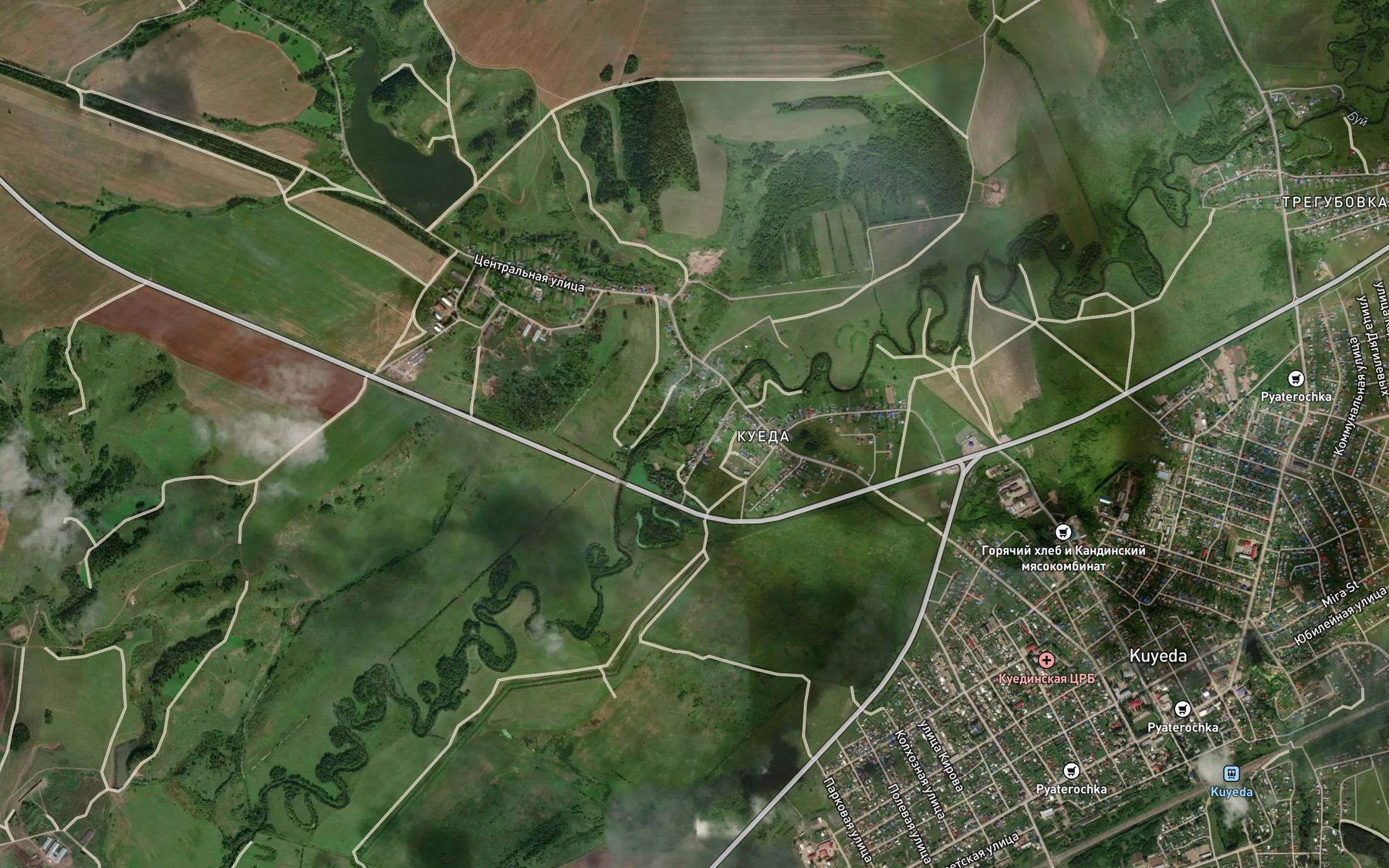 Satellite map of the Kusoushka