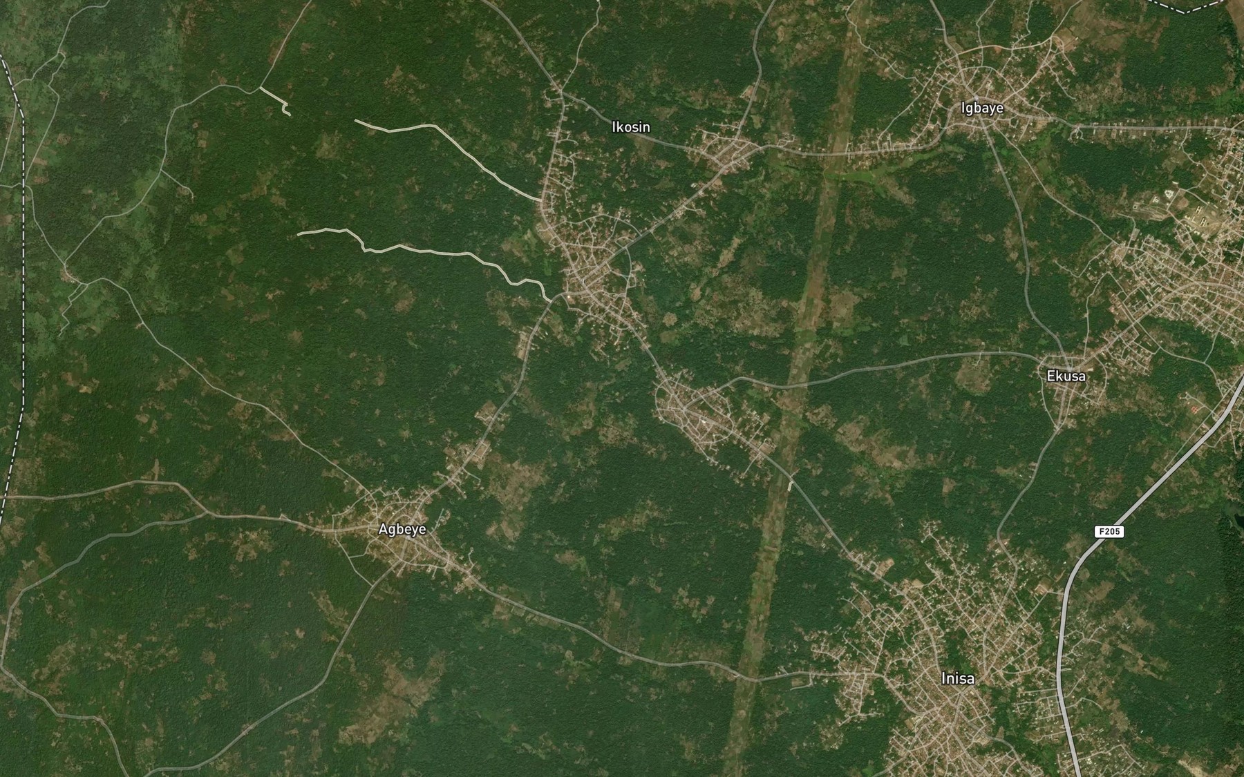 Satellite map of the RiverEru