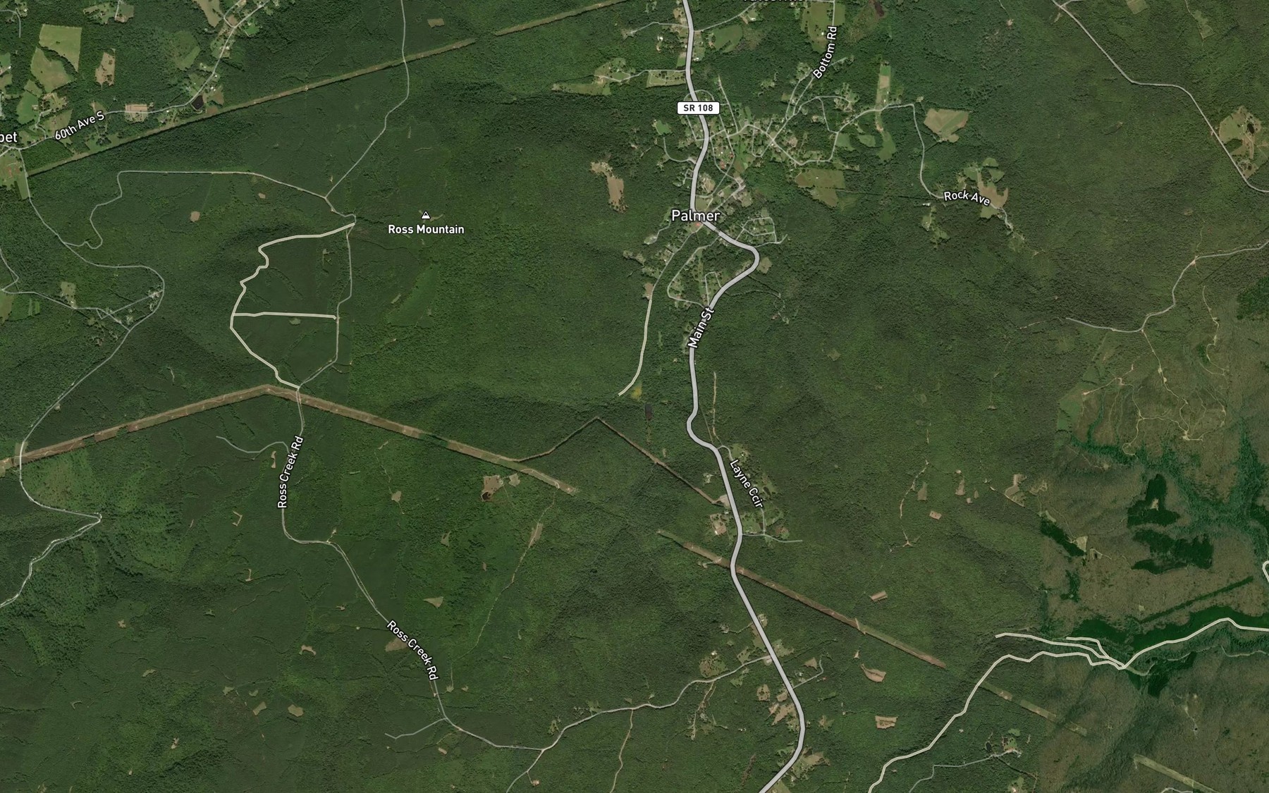 Satellite map of the Spruce Creek