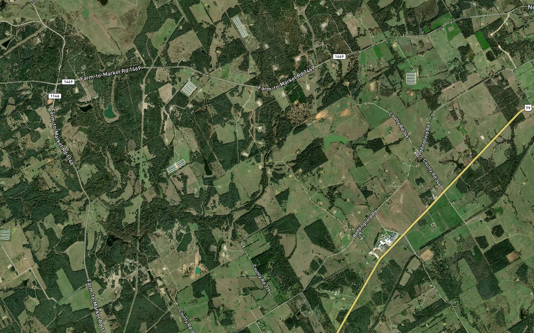 Satellite map of the Starrett Branch