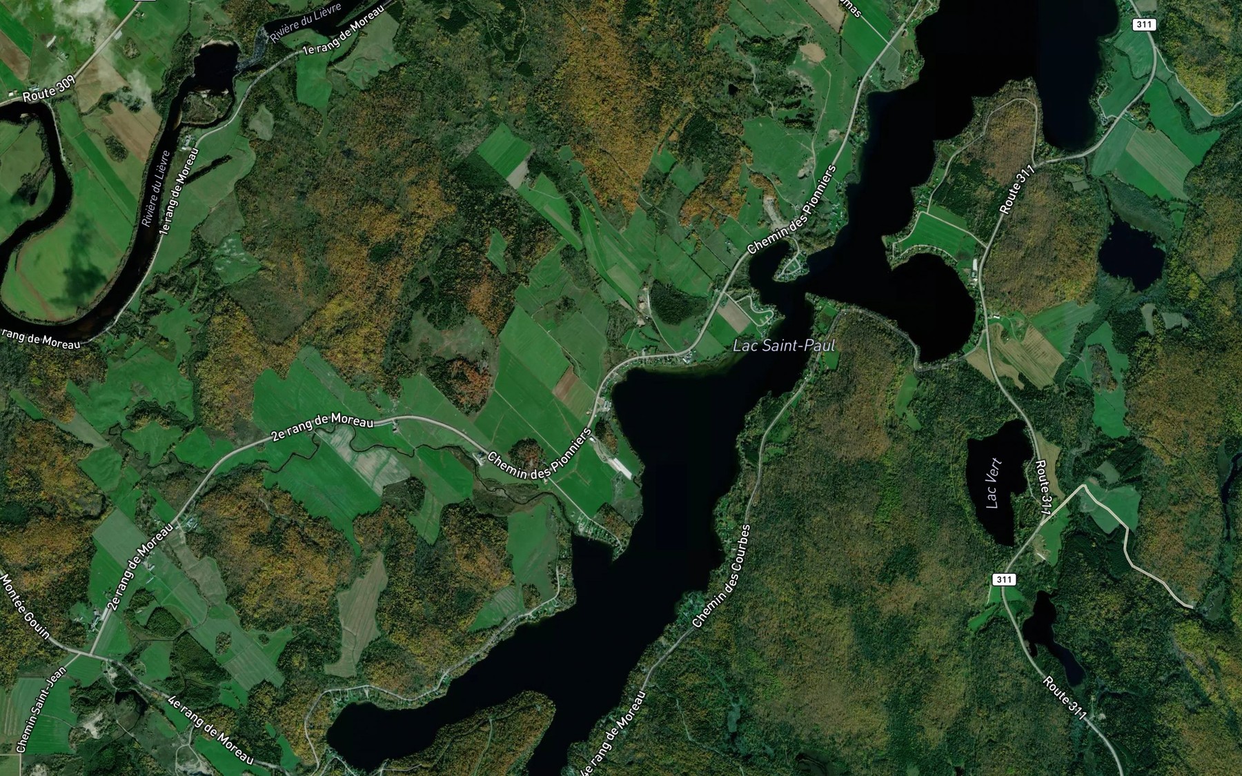 Satellite map of the Ruisseau Dufour