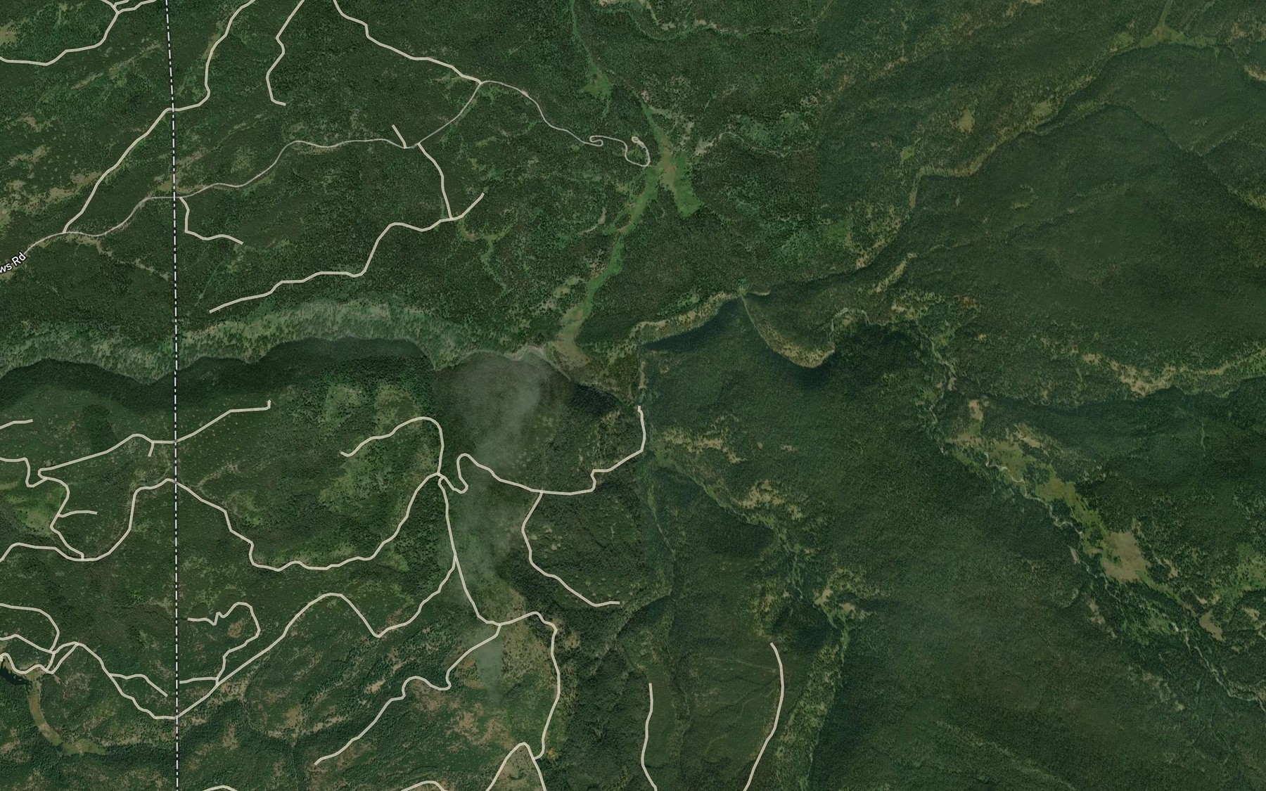 Satellite map of the Jackpine Creek