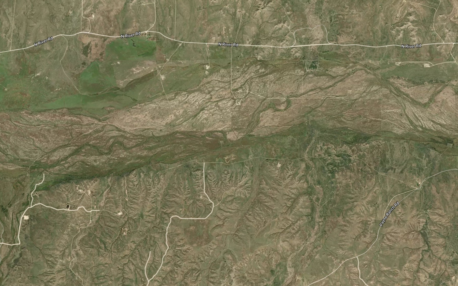 Satellite map of the Indian Creek