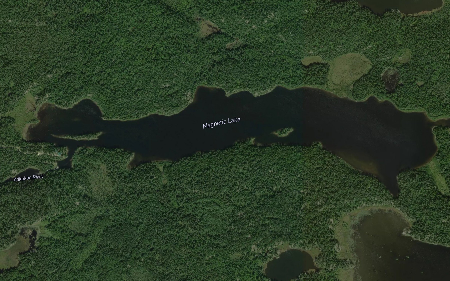 Satellite map of the Magnetic Lake