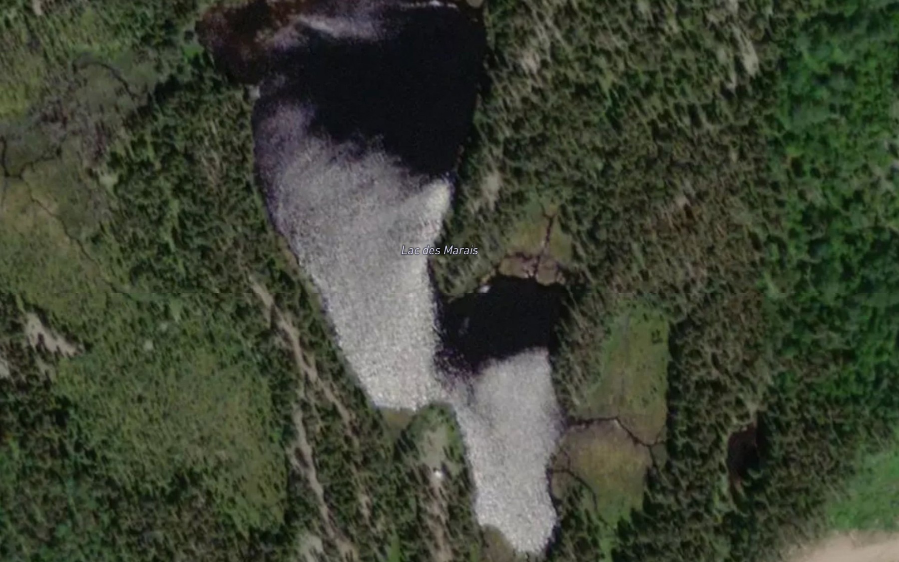 Satellite map of the Lac des Marais