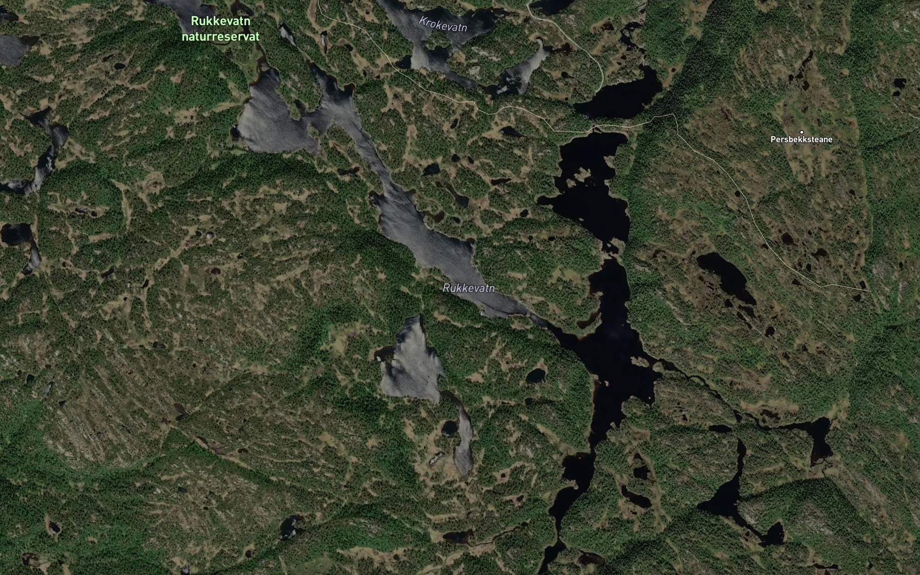 Satellite map of the Rukkevatn