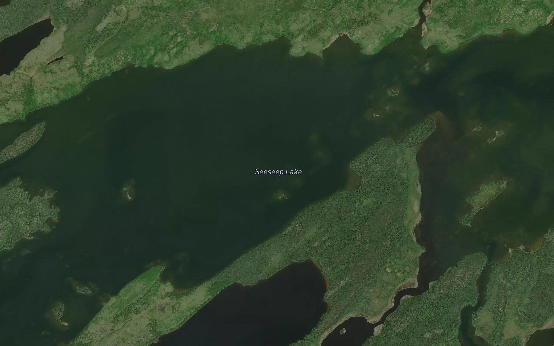 Satellite map of the Seeseep Lake