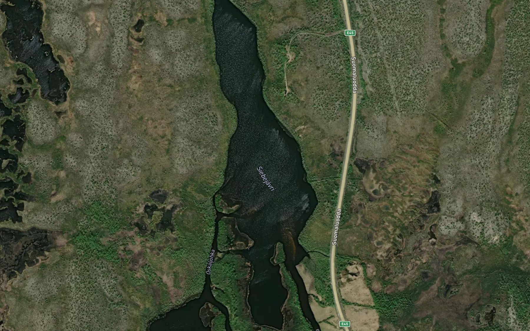 Satellite map of the Siebejavri