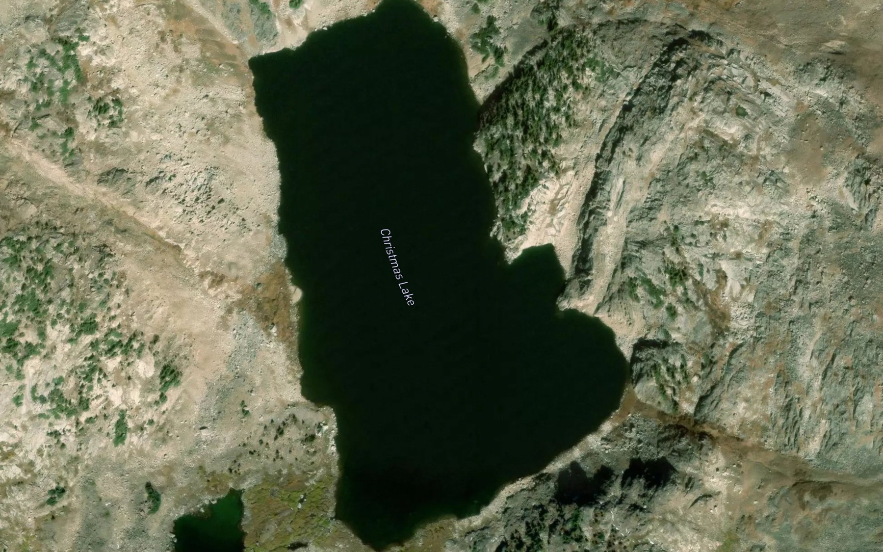 Satellite map of the Christmas Lake
