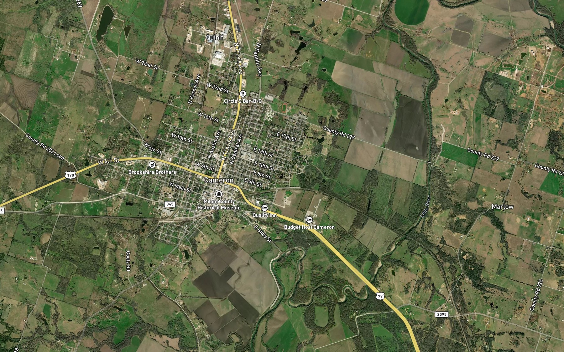 Satellite map of the Newton Lake