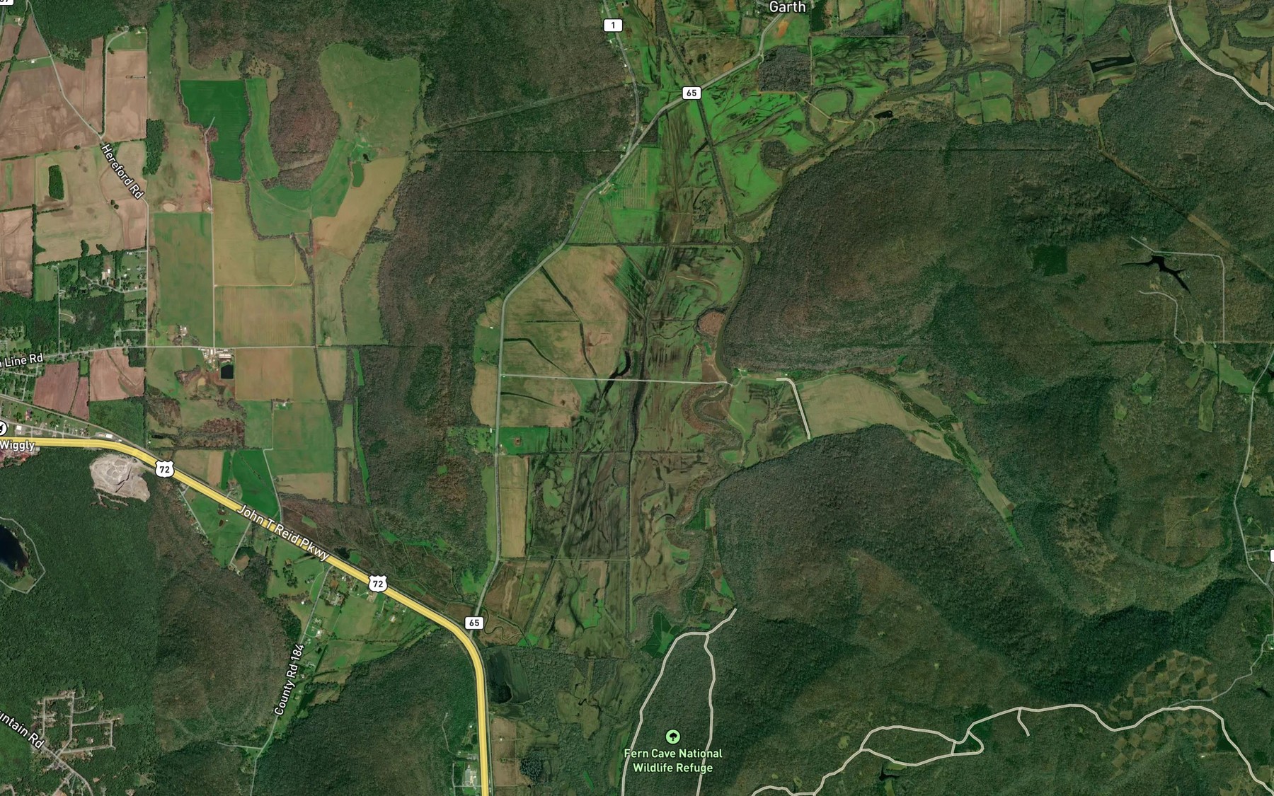 Satellite map of the Big Lake