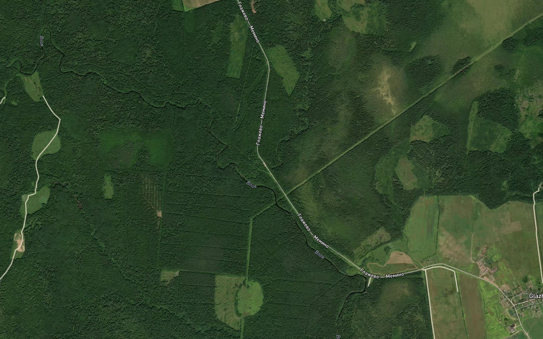 Satellite map of the Oleshnya