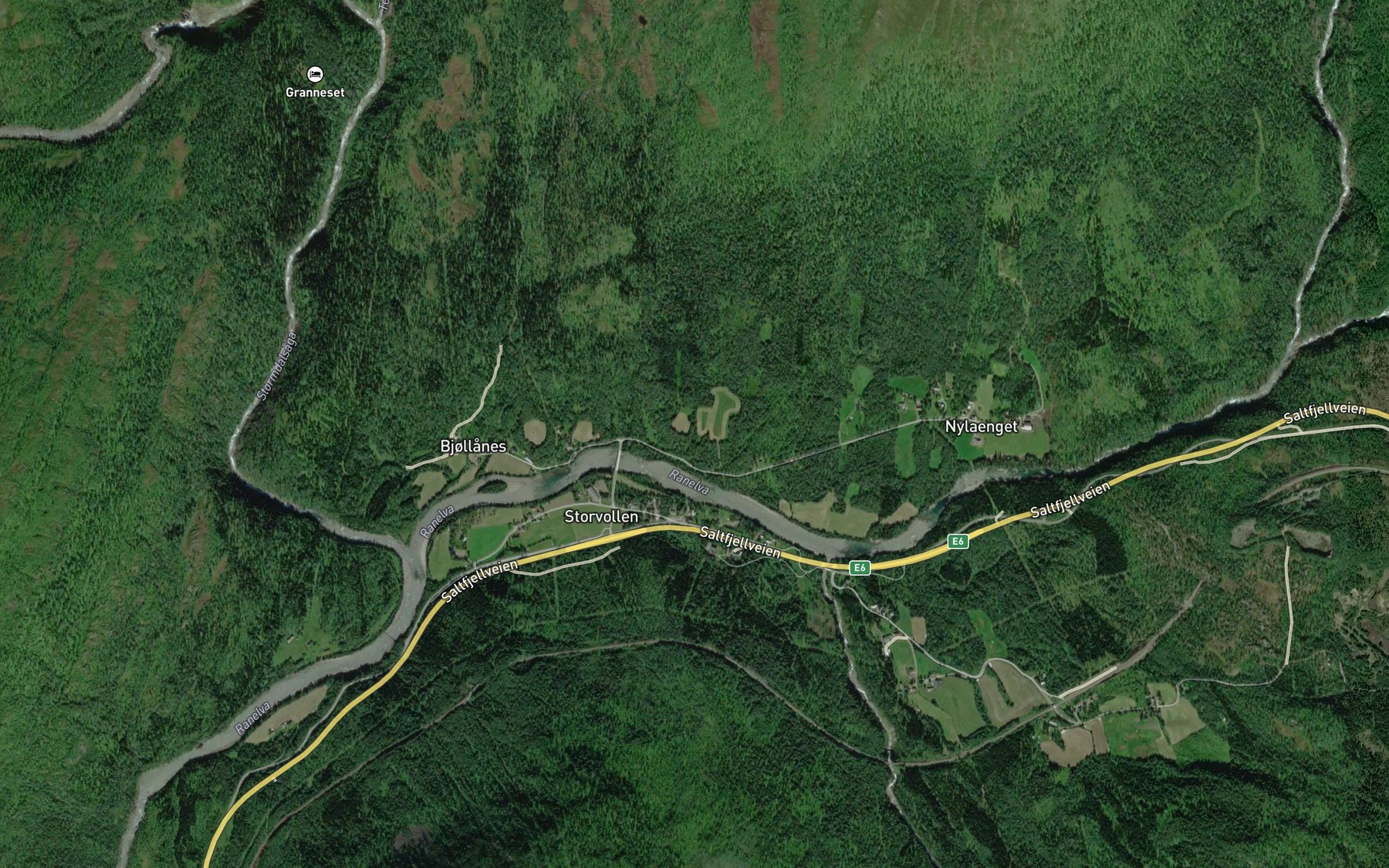 Satellite map of the Leirbekken