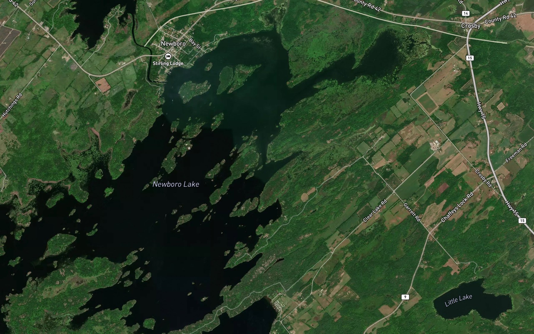 Satellite map of the Millers Bay