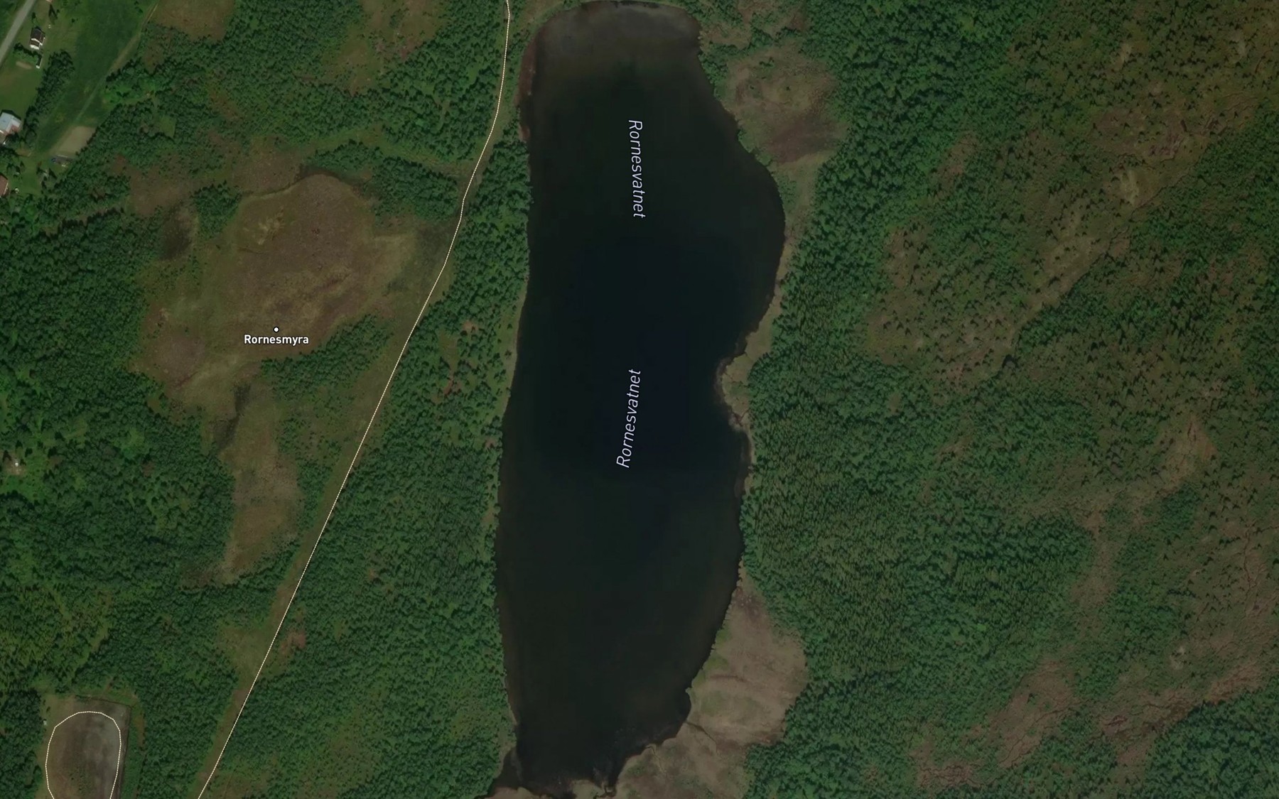 Satellite map of the Rornesvatnet