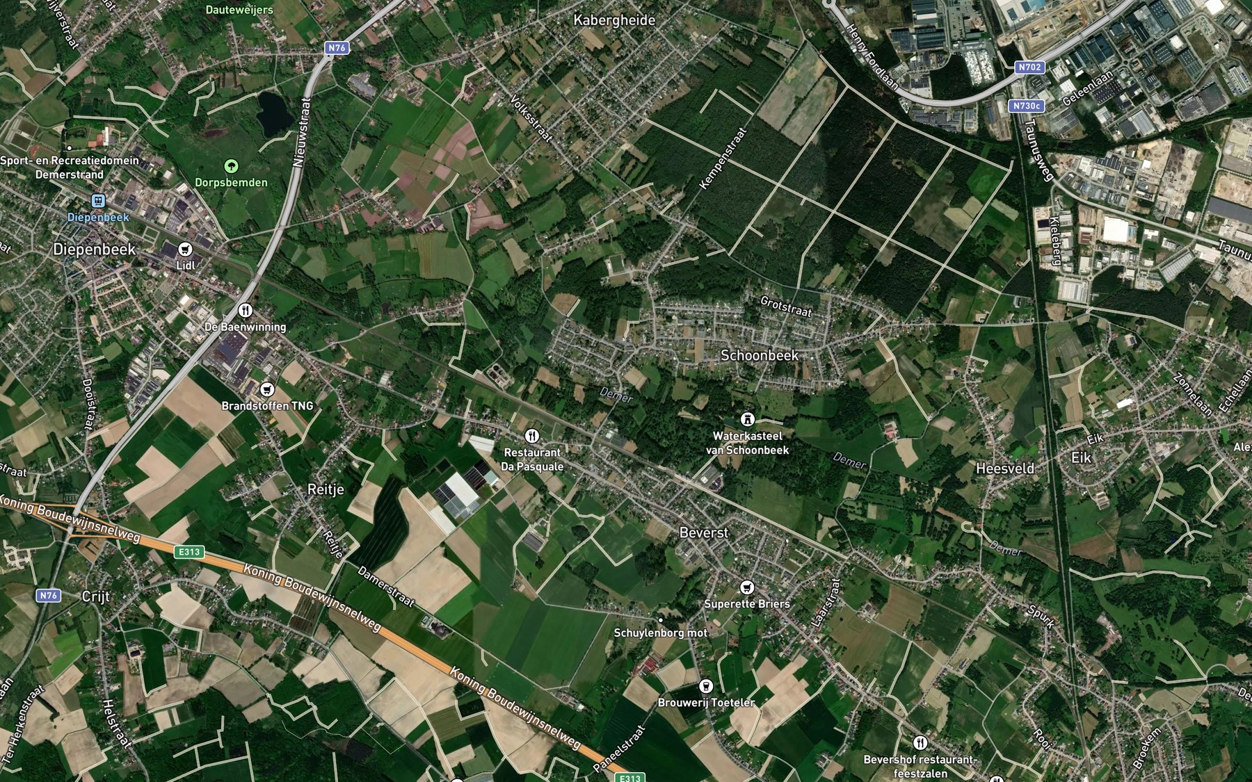 Satellite map of the Aldebeek