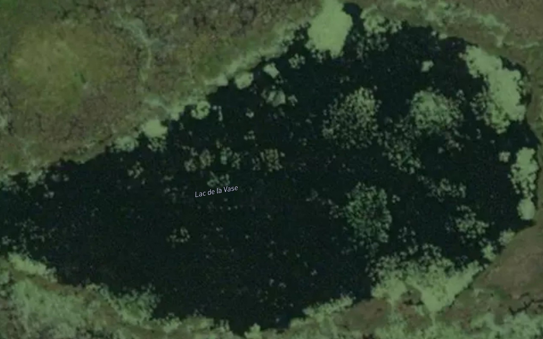 Satellite map of the Lac de la Vase